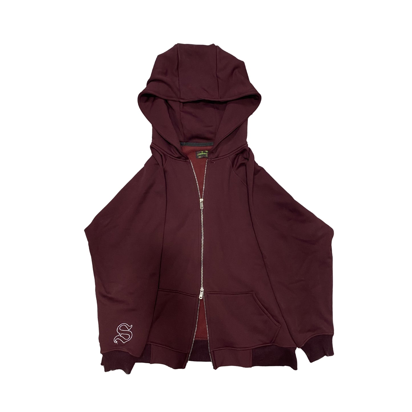 Sakroski J-01 Dual Zip Hoodie — Burgundy