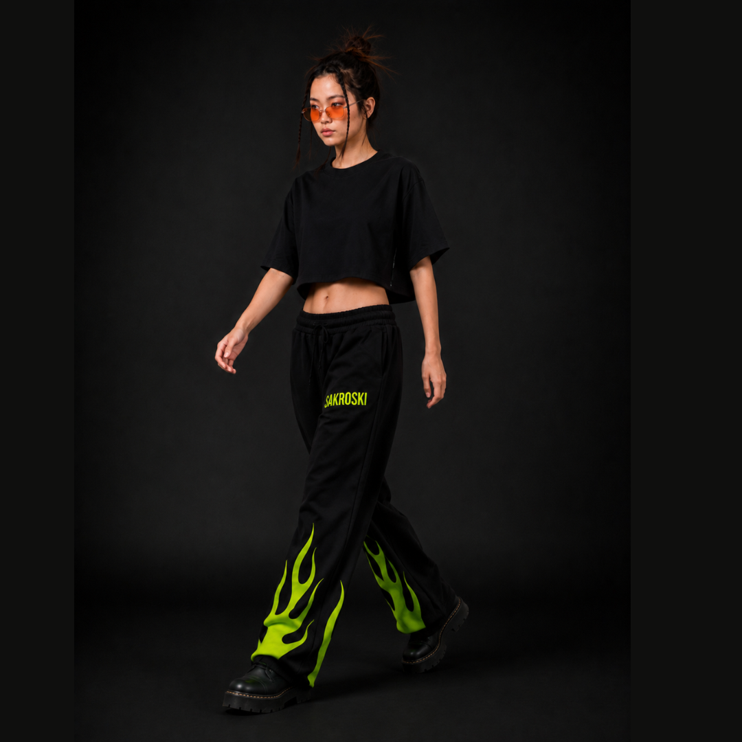 Green Flame Pants