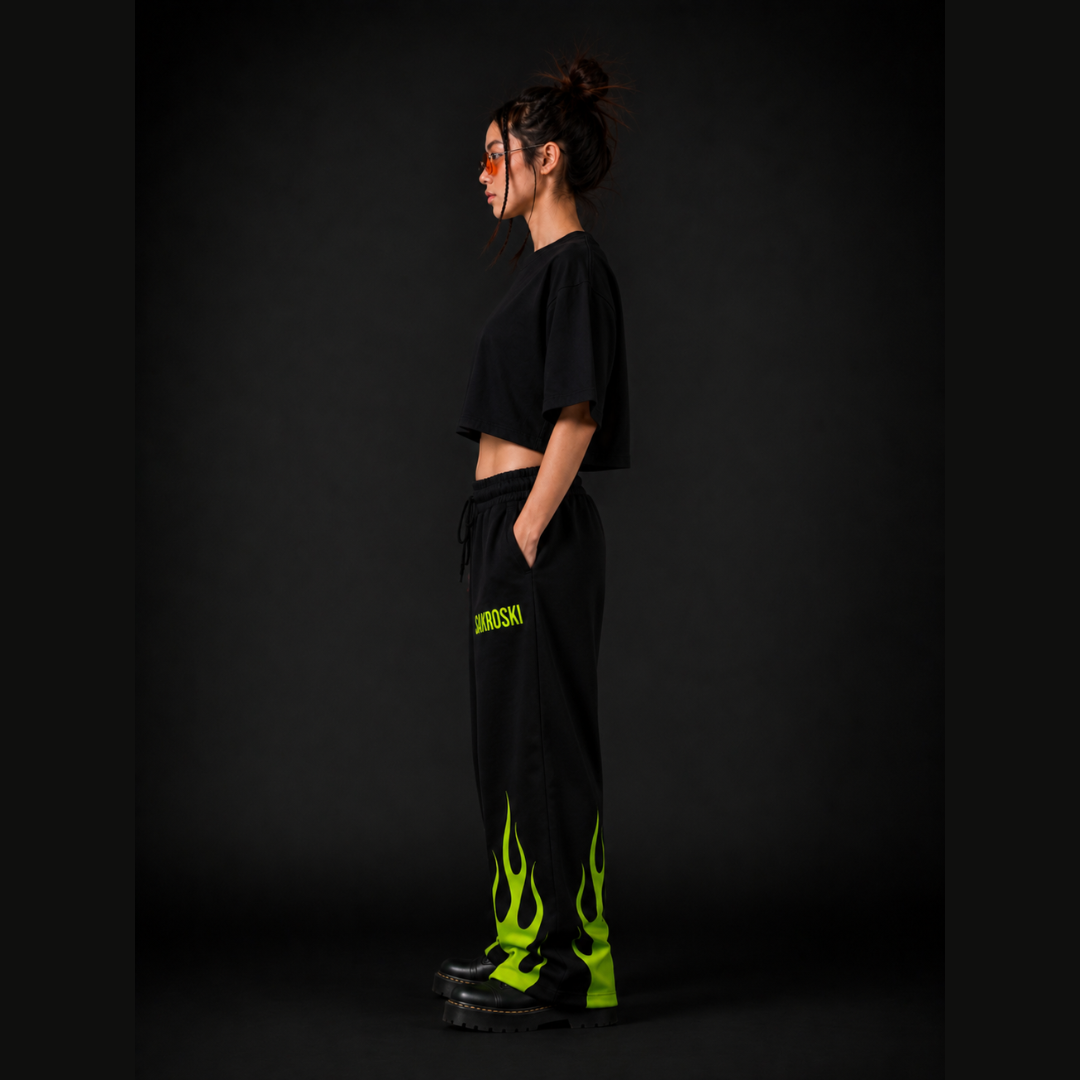 Green Flame Pants