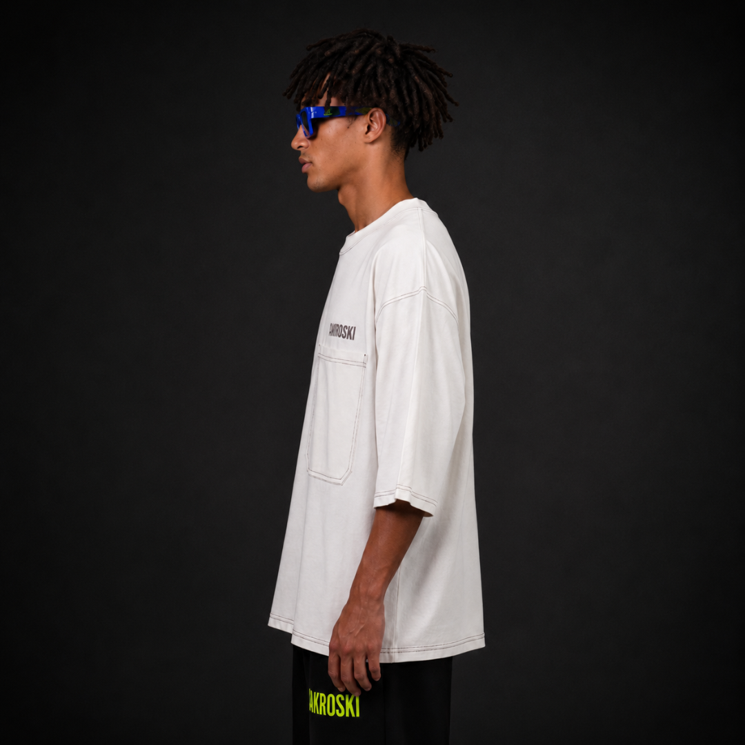 Core White Pocket TEE