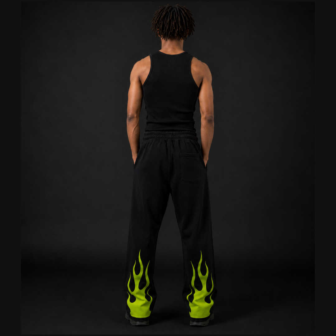 Green Flame Pants