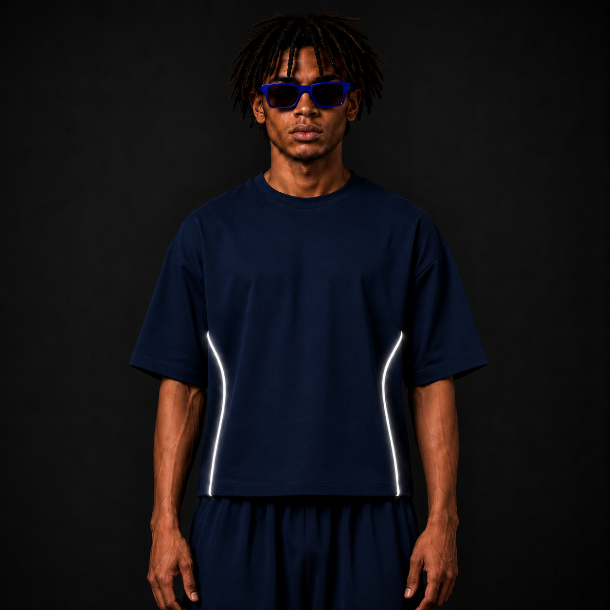 Kairo Nights Navy Blue Boxy T-Shirt, FINAL EDITION