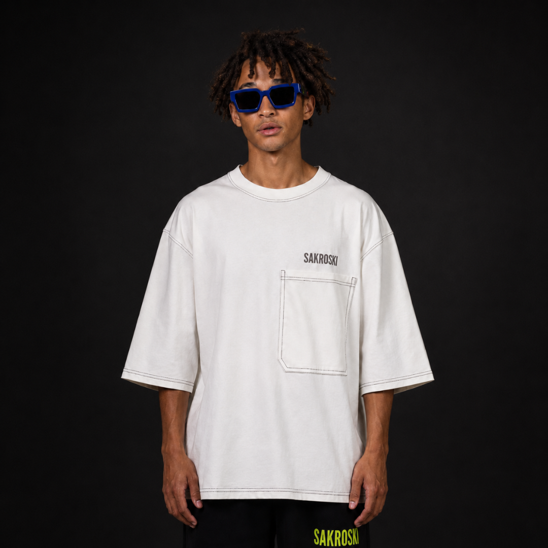Core White Pocket TEE