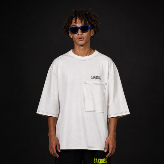 Core White Pocket TEE