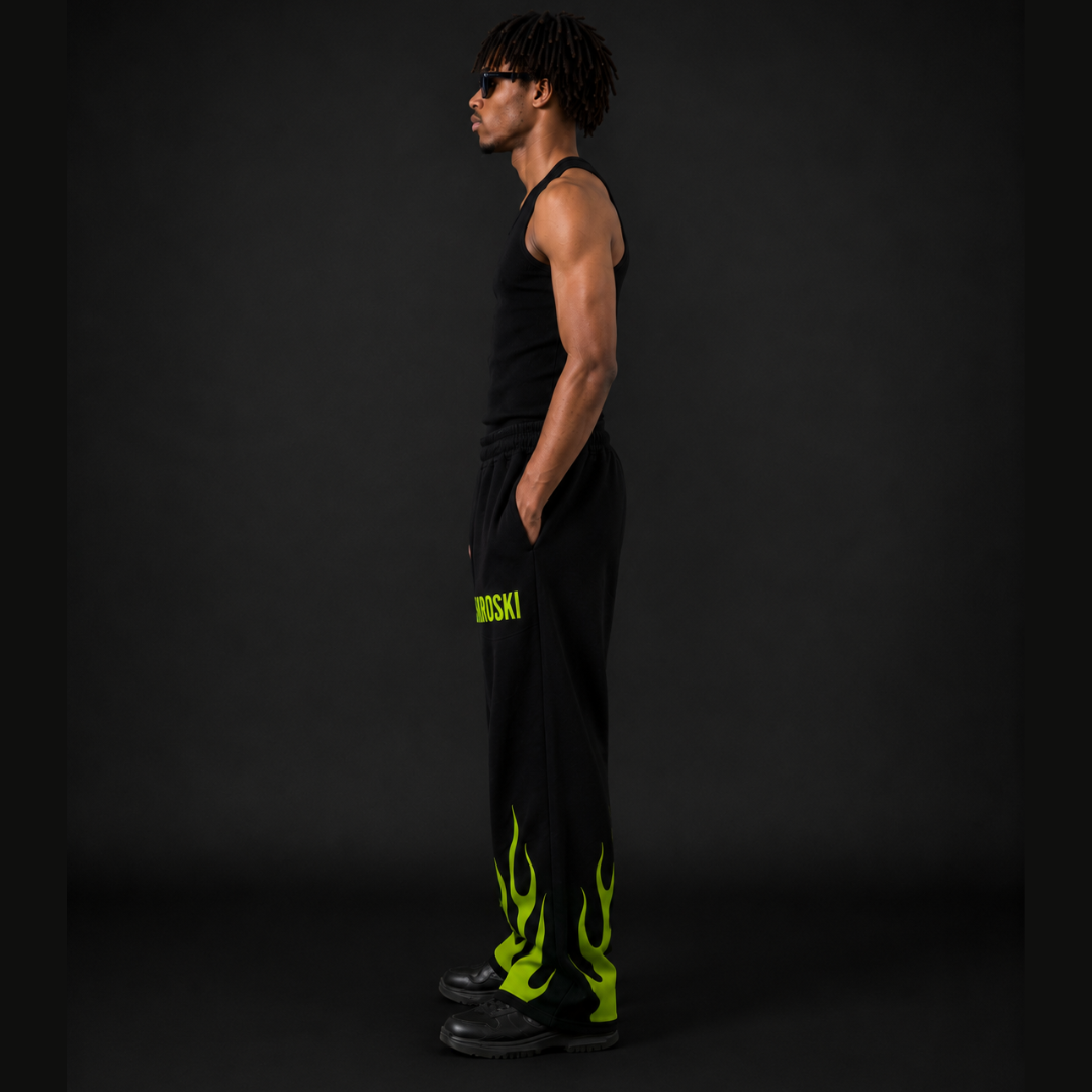 Green Flame Pants