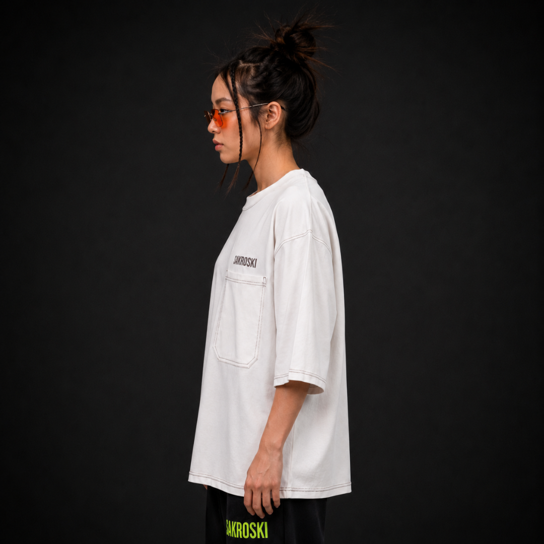 Core White Pocket TEE