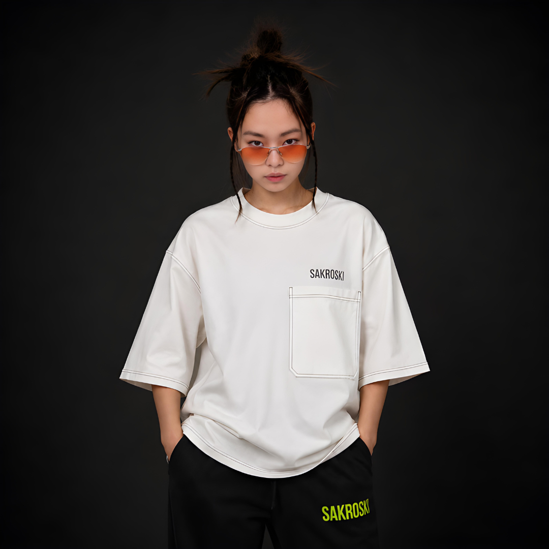 Core White Pocket TEE