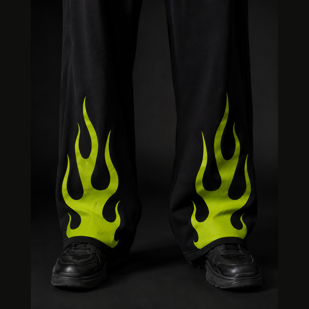 Green Flame Pants