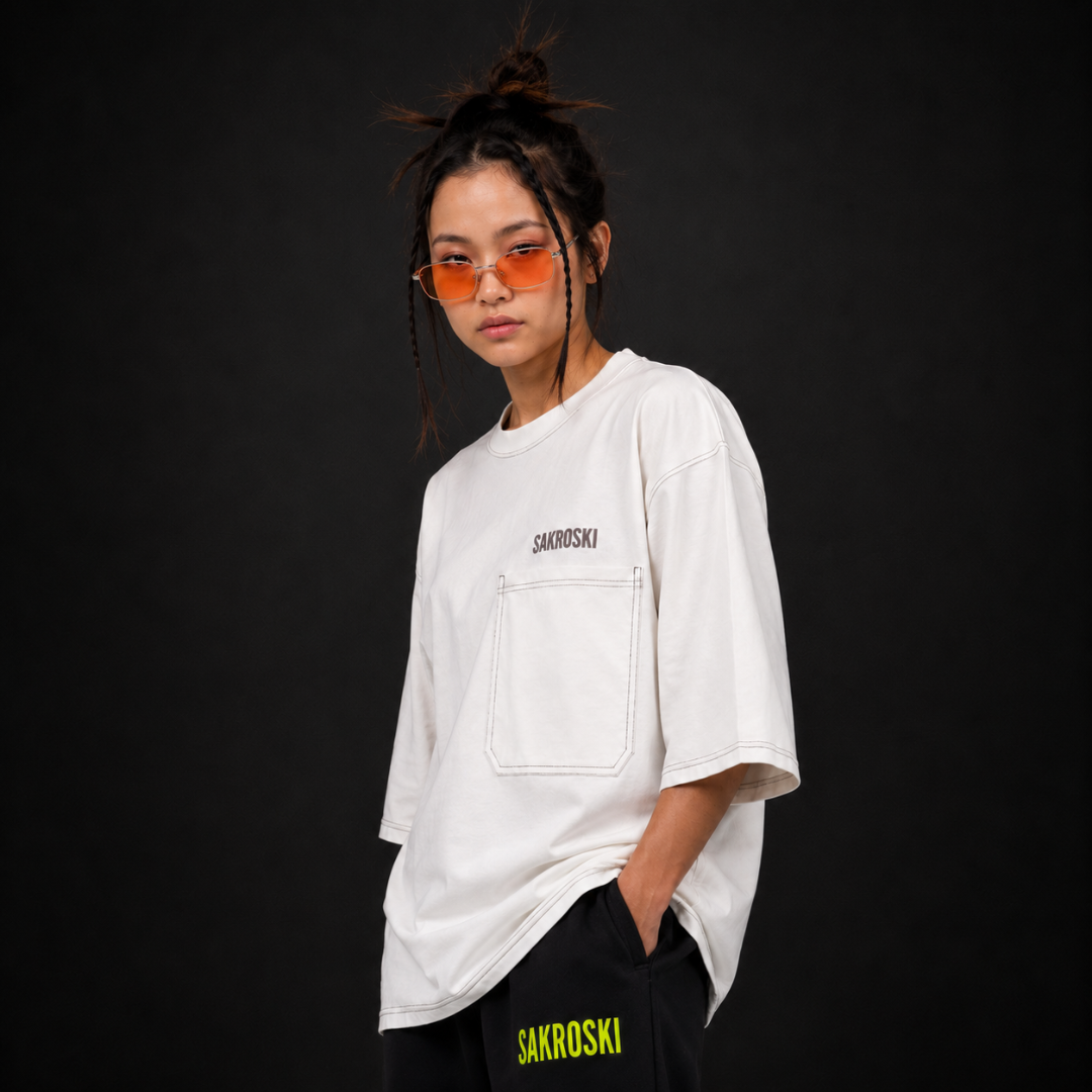 Core White Pocket TEE