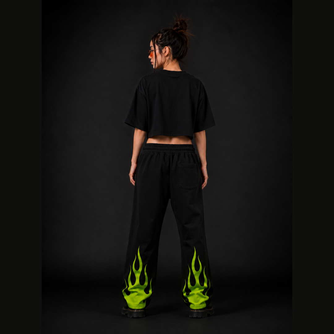 Green Flame Pants