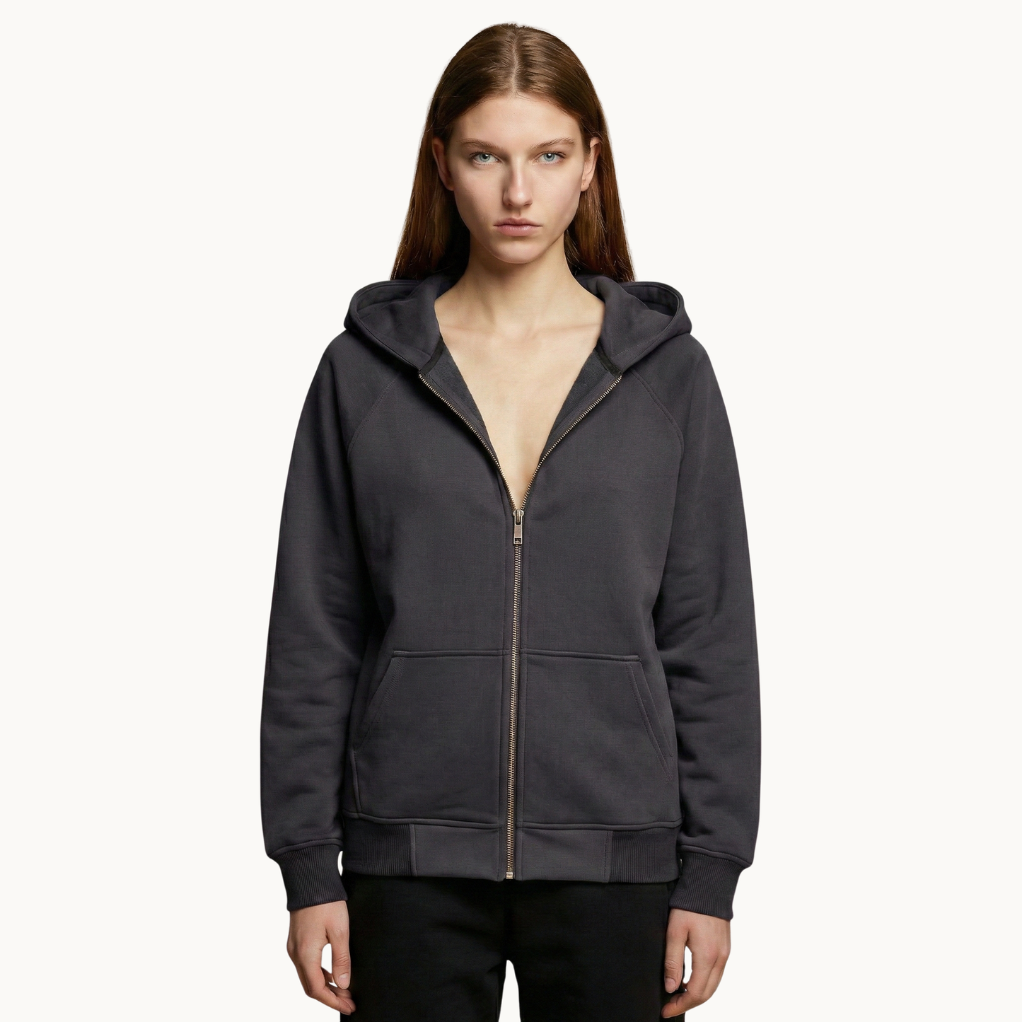 Sakroski J-01 Dual Zip Hoodie — Charcoal