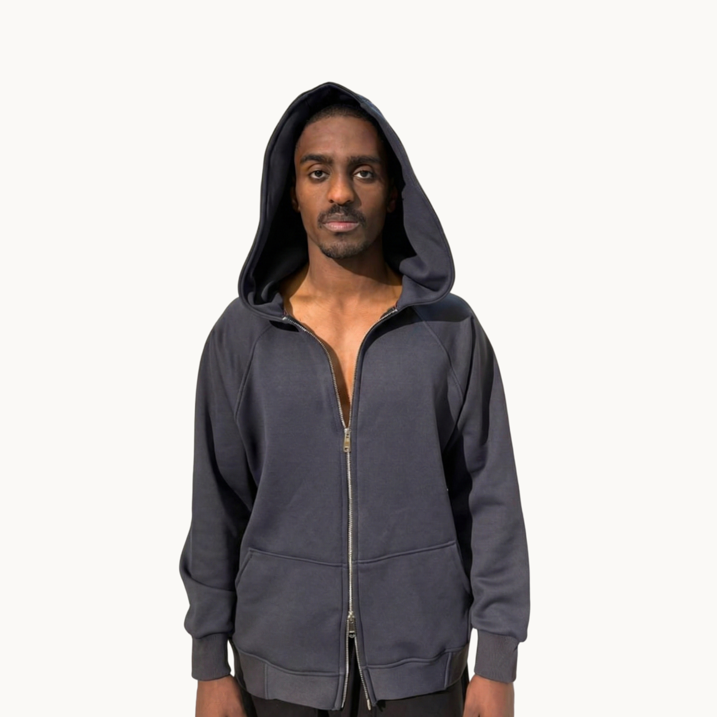 Sakroski J-01 Dual Zip Hoodie — Charcoal