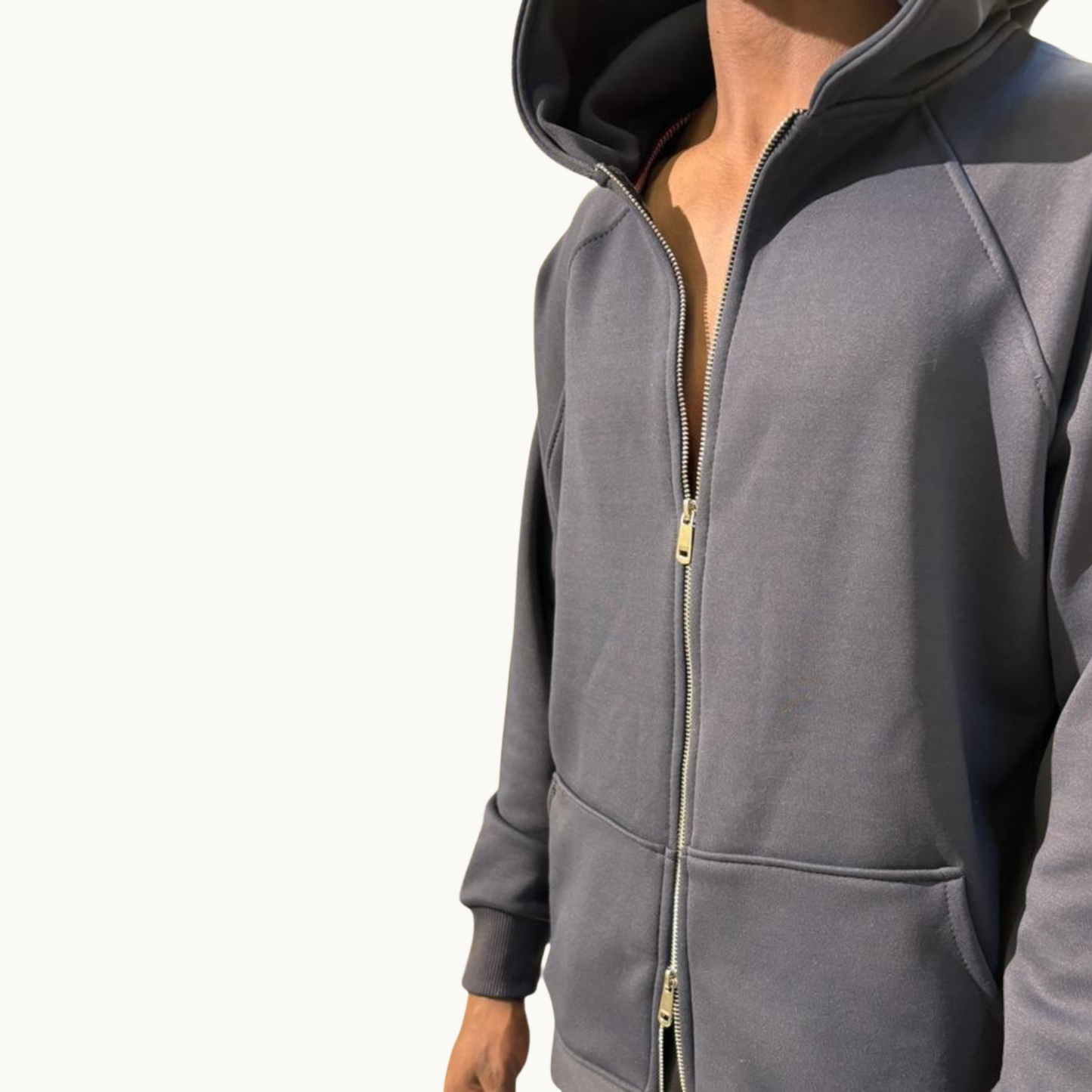 Sakroski J-01 Dual Zip Hoodie — Charcoal