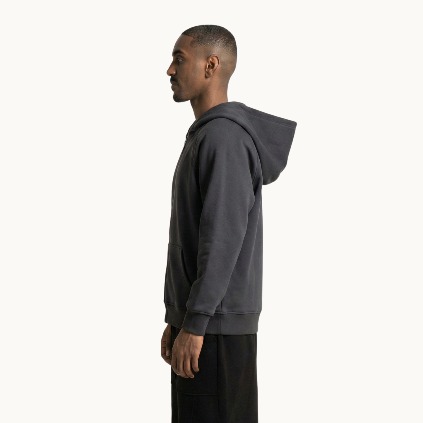 Sakroski J-01 Dual Zip Hoodie — Charcoal