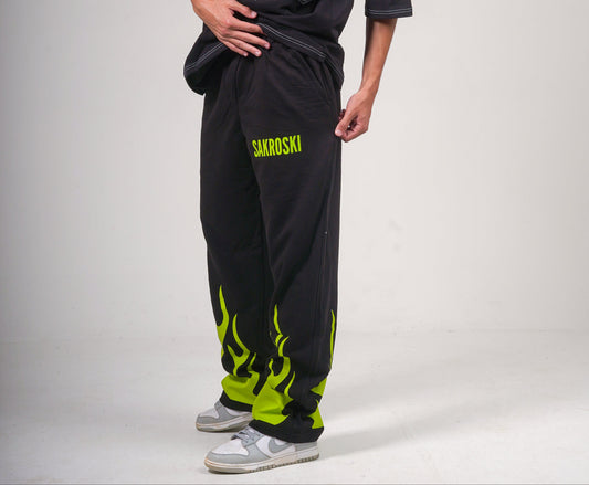 Green Flame Pants