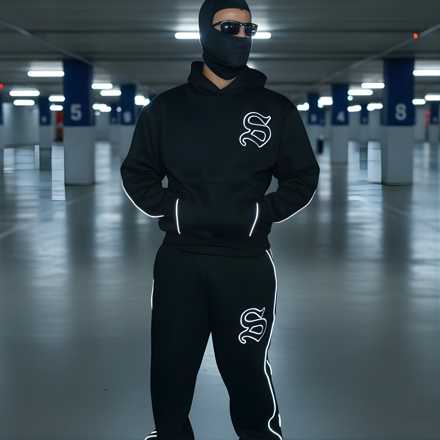 Reflective Reality Set — Shadow Edition (Hoodie + Pants)
