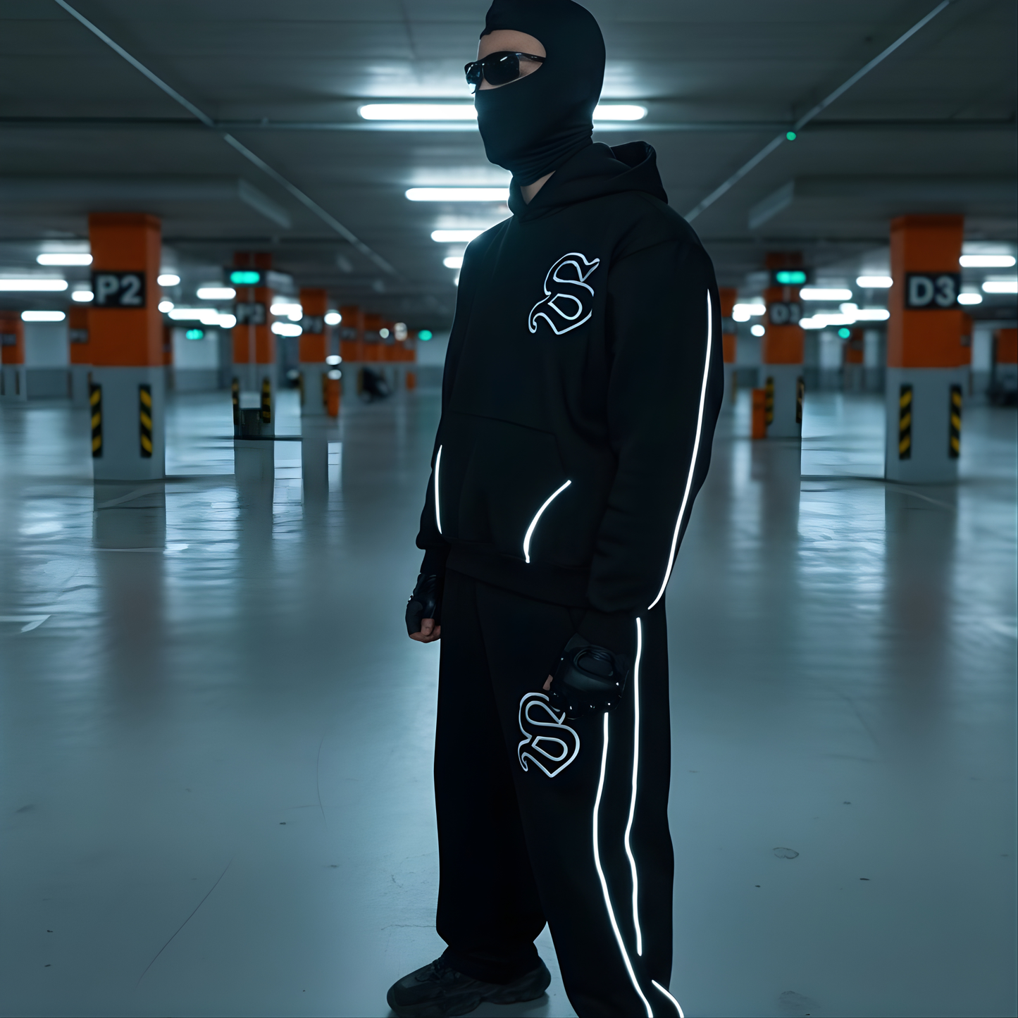Reflective Reality Set — Shadow Edition (Hoodie + Pants)